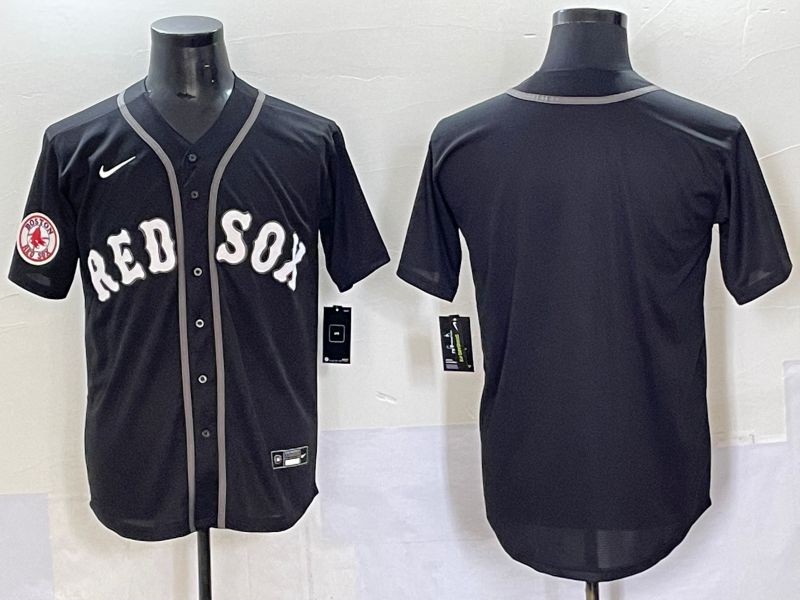 Men 2025 Boston Red Sox Blank Black Game Nike MLB Jersey style 7031->boston red sox->MLB Jersey